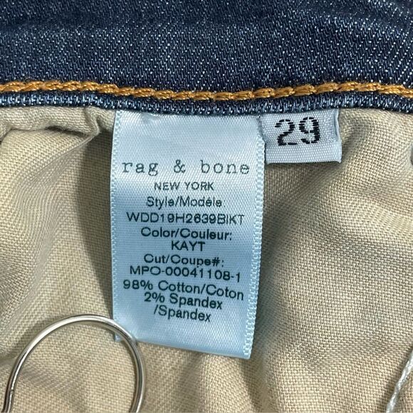 Rag & Bone Nina High-Rise Ankle Skinny Jeans in Kayt Wash Size 29‎ Denim - Picture 8 of 10